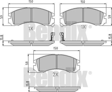 BENDIX 510136 - Əyləc altlığı dəsti, əyləc diski furqanavto.az