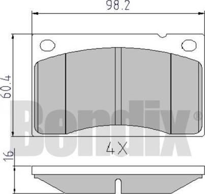 BENDIX 510137 - Əyləc altlığı dəsti, əyləc diski furqanavto.az