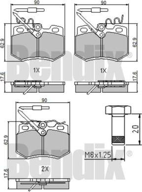 BENDIX 510120 - Əyləc altlığı dəsti, əyləc diski furqanavto.az