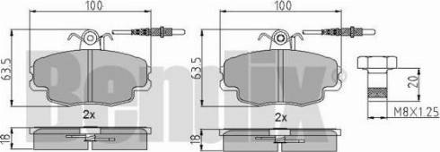 BENDIX 510179 - Əyləc altlığı dəsti, əyləc diski furqanavto.az