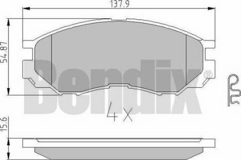 BENDIX 510842 - Əyləc altlığı dəsti, əyləc diski furqanavto.az