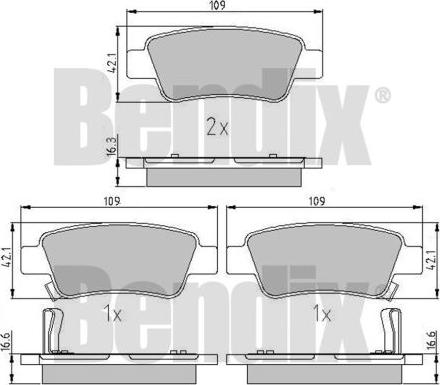 BENDIX 510855 - Əyləc altlığı dəsti, əyləc diski furqanavto.az