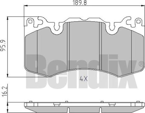 BENDIX 510863 - Əyləc altlığı dəsti, əyləc diski furqanavto.az