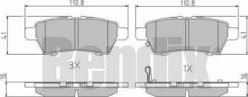 BENDIX 510862 - Əyləc altlığı dəsti, əyləc diski furqanavto.az