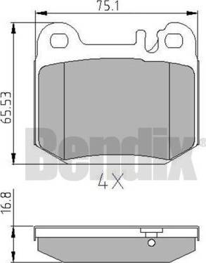 BENDIX 510805 - Əyləc altlığı dəsti, əyləc diski furqanavto.az