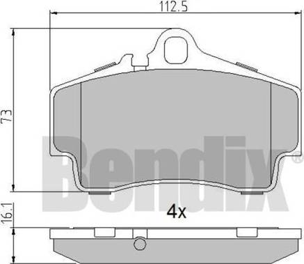 BENDIX 510802 - Əyləc altlığı dəsti, əyləc diski furqanavto.az