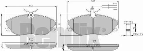 BENDIX 510812 - Əyləc altlığı dəsti, əyləc diski furqanavto.az