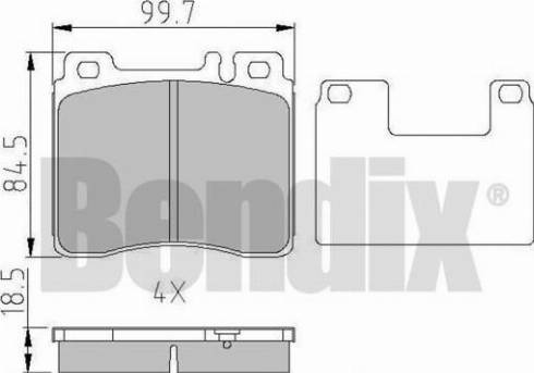 BENDIX 510839 - Əyləc altlığı dəsti, əyləc diski furqanavto.az