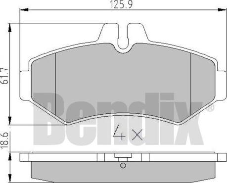 BENDIX 510824 - Əyləc altlığı dəsti, əyləc diski furqanavto.az