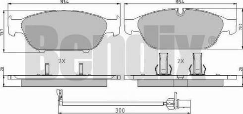 BENDIX 510876 - Əyləc altlığı dəsti, əyləc diski furqanavto.az