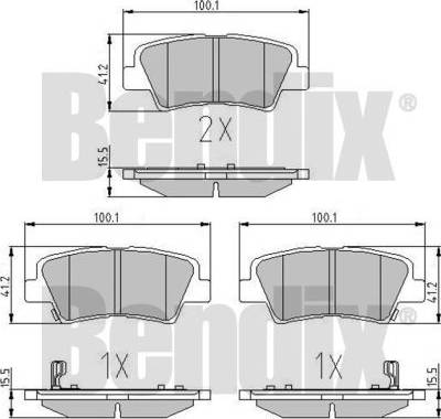 BENDIX 510870 - Əyləc altlığı dəsti, əyləc diski furqanavto.az