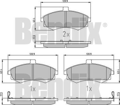 BENDIX 510871 - Əyləc altlığı dəsti, əyləc diski furqanavto.az