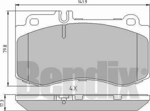 BENDIX 510878 - Əyləc altlığı dəsti, əyləc diski furqanavto.az