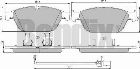 BENDIX 510877 - Əyləc altlığı dəsti, əyləc diski furqanavto.az