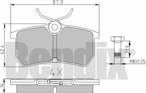 BENDIX 510344 - Əyləc altlığı dəsti, əyləc diski furqanavto.az