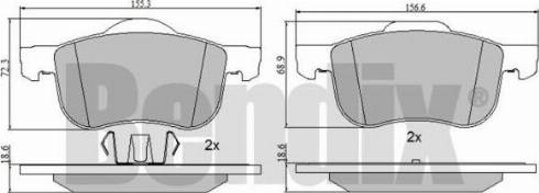 BENDIX 510352 - Əyləc altlığı dəsti, əyləc diski furqanavto.az