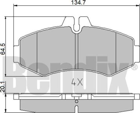 BENDIX 510357 - Əyləc altlığı dəsti, əyləc diski furqanavto.az