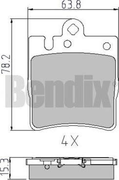 BENDIX 510361 - Əyləc altlığı dəsti, əyləc diski furqanavto.az