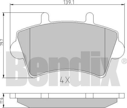 BENDIX 510368 - Əyləc altlığı dəsti, əyləc diski furqanavto.az