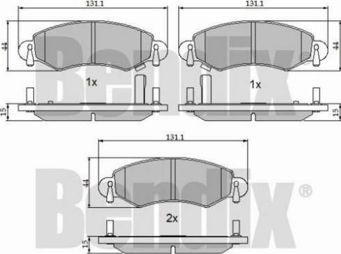 BENDIX 510367 - Əyləc altlığı dəsti, əyləc diski furqanavto.az