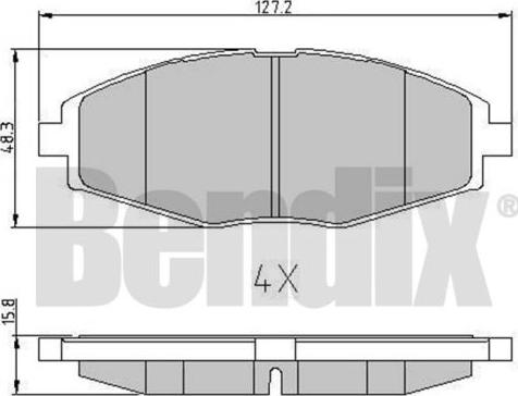 BENDIX 510305 - Əyləc altlığı dəsti, əyləc diski furqanavto.az