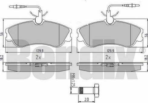 BENDIX 510306 - Əyləc altlığı dəsti, əyləc diski furqanavto.az