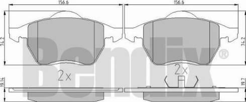 BENDIX 510319 - Əyləc altlığı dəsti, əyləc diski furqanavto.az