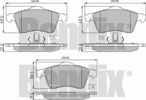 BENDIX 510318 - Əyləc altlığı dəsti, əyləc diski furqanavto.az