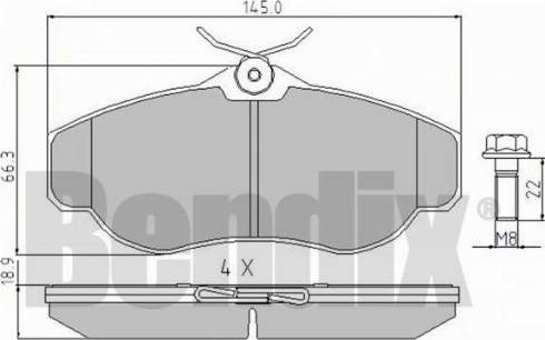 BENDIX 510313 - Əyləc altlığı dəsti, əyləc diski furqanavto.az