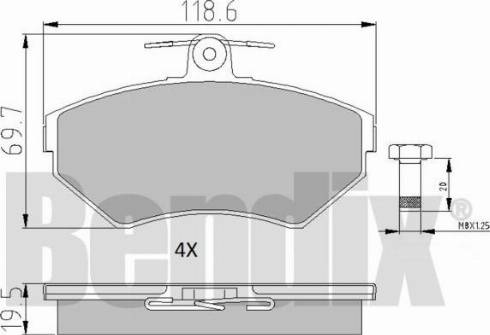 BENDIX 510317 - Əyləc altlığı dəsti, əyləc diski www.furqanavto.az