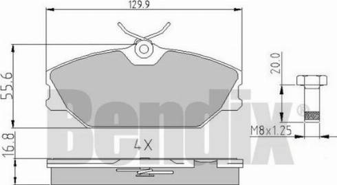 BENDIX 510389 - Əyləc altlığı dəsti, əyləc diski furqanavto.az