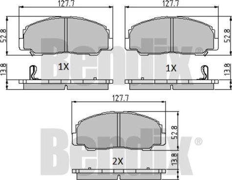 BENDIX 510330 - Əyləc altlığı dəsti, əyləc diski furqanavto.az