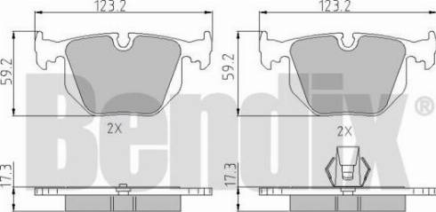 BENDIX 510329 - Əyləc altlığı dəsti, əyləc diski furqanavto.az