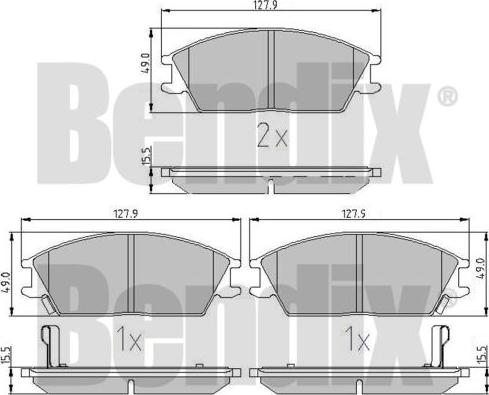 BENDIX 510320 - Əyləc altlığı dəsti, əyləc diski furqanavto.az