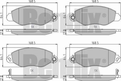 BENDIX 510373 - Əyləc altlığı dəsti, əyləc diski furqanavto.az