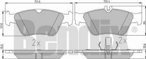 BENDIX 510293 - Əyləc altlığı dəsti, əyləc diski furqanavto.az