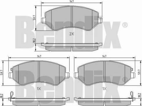 BENDIX 510247 - Əyləc altlığı dəsti, əyləc diski furqanavto.az