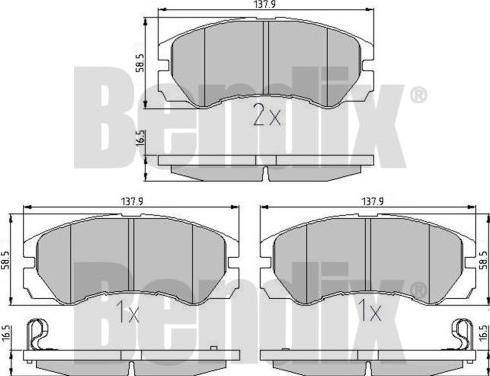 BENDIX 510254 - Əyləc altlığı dəsti, əyləc diski furqanavto.az