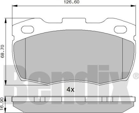 BENDIX 510260 - Əyləc altlığı dəsti, əyləc diski furqanavto.az