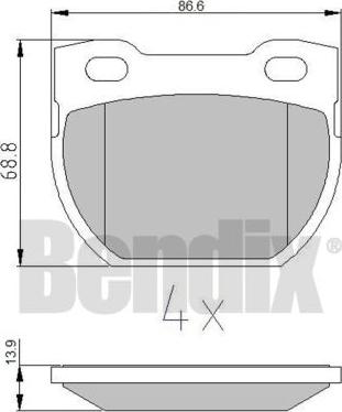 BENDIX 510261 - Əyləc altlığı dəsti, əyləc diski furqanavto.az