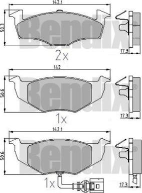 BENDIX 510216 - Əyləc altlığı dəsti, əyləc diski furqanavto.az