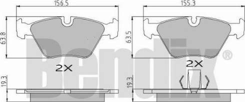 BENDIX 510289 - Əyləc altlığı dəsti, əyləc diski furqanavto.az