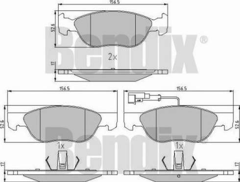 BENDIX 510287 - Əyləc altlığı dəsti, əyləc diski furqanavto.az