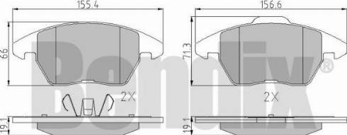 BENDIX 510238 - Əyləc altlığı dəsti, əyləc diski furqanavto.az