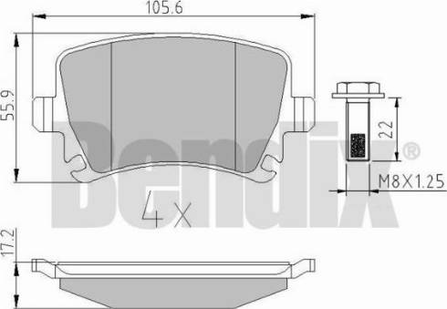 BENDIX 510223 - Əyləc altlığı dəsti, əyləc diski www.furqanavto.az