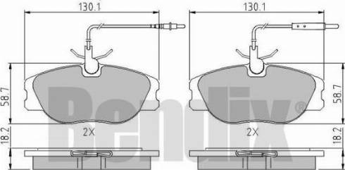 BENDIX 510274 - Əyləc altlığı dəsti, əyləc diski furqanavto.az