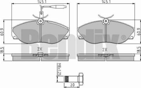 BENDIX 510276 - Əyləc altlığı dəsti, əyləc diski furqanavto.az