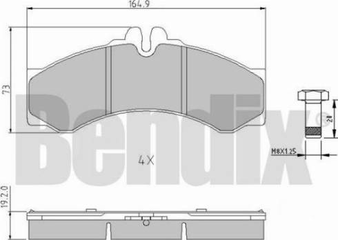 BENDIX 510271 - Əyləc altlığı dəsti, əyləc diski furqanavto.az