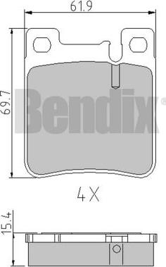 BENDIX 510278 - Əyləc altlığı dəsti, əyləc diski furqanavto.az