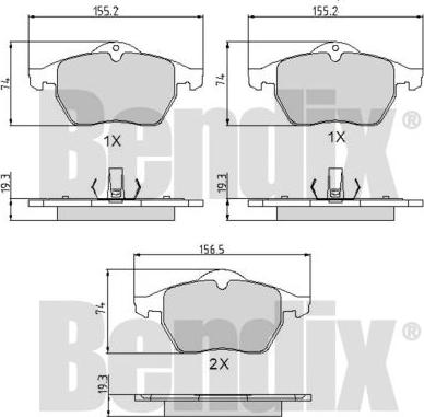 BENDIX 510273 - Əyləc altlığı dəsti, əyləc diski furqanavto.az